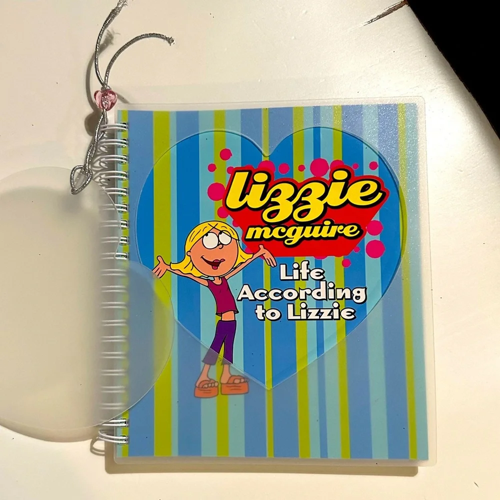 VTG 2004 DISNEY LIZZIE MCGUIRE LIFE ACCORDING TO LIZZIE JOURNAL NOTEBOOK STRIPED